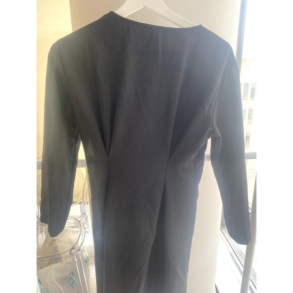 Slate & Willow Black Button Wrap Dress - Picture 3 of 3